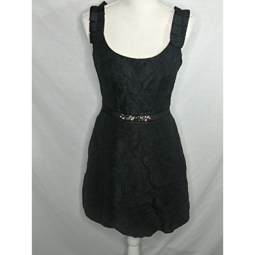 Max And Cleo black dress rhinestones size 4